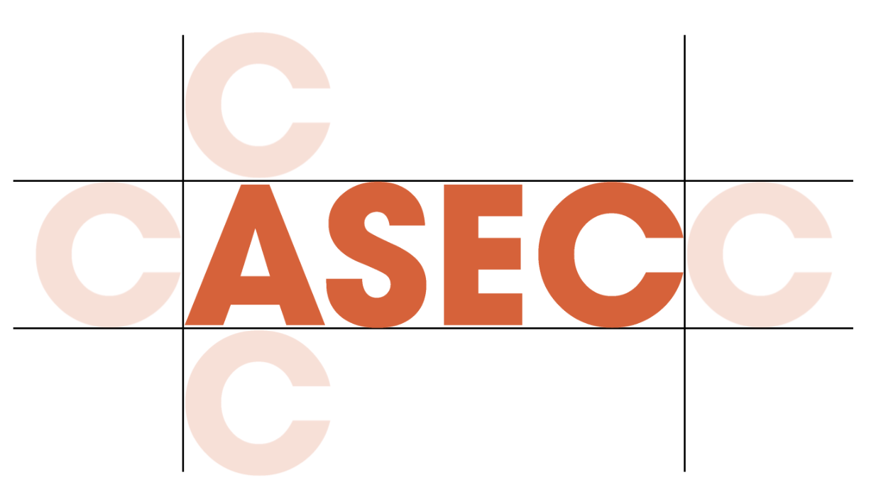 ASEC logo clear space guide using four C markers